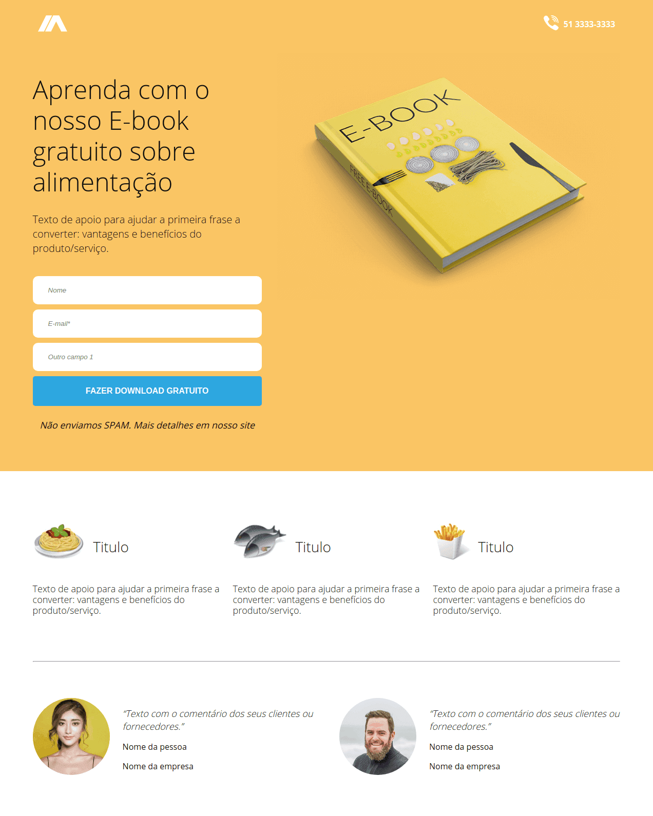 Template Amarelo